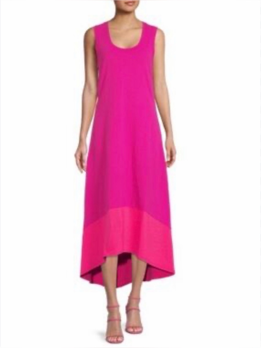 3 for $20 Time and Tru Sleeveless Magenta and Pink Colorblock Maxi Dress Small